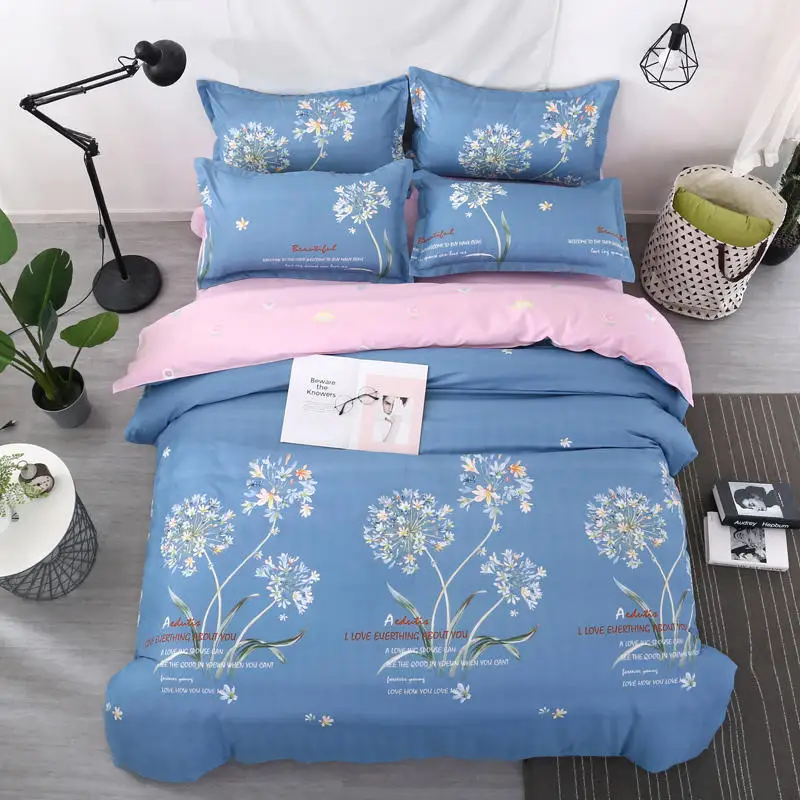 Solstice Home Textile 2018 New Fashion Skin Breathable Simple Aloe Cotton Sheet Quilt Cover Pillow Case Bedding | Дом и сад