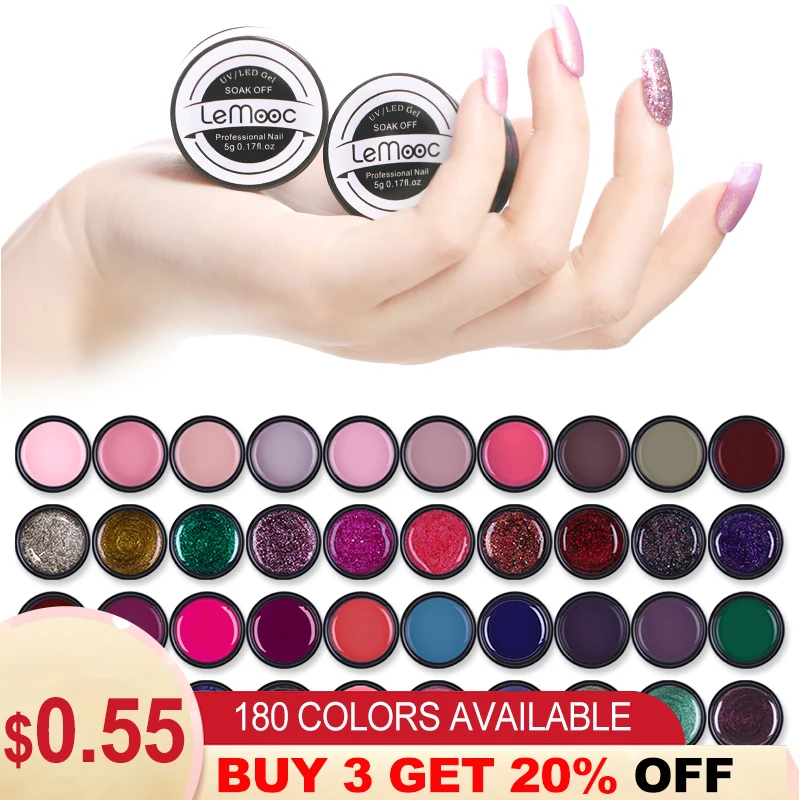 Гель лак для ногтей LEMOOC полуперманентный блестящий 5 мл|Гель ногтей| |