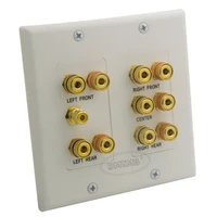 5 1 sound box speaker banana wall plate with female to female connector