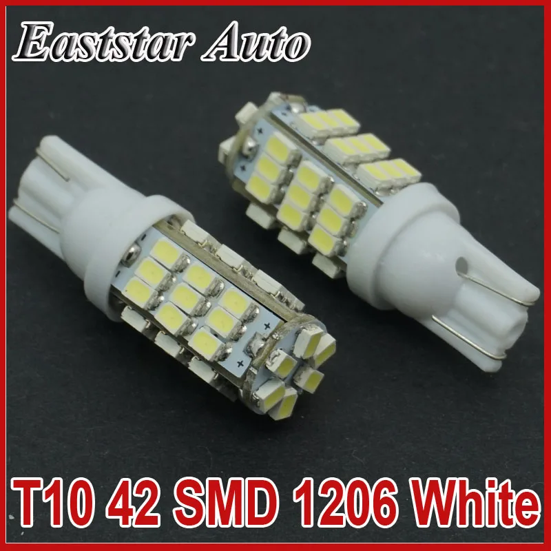 Cqd-Light 2 шт. яркий 42smd W5W T10 42LED авто лампы 1206 42 SMD Интерьер Светодиодные 168 192 маркер DC12V
