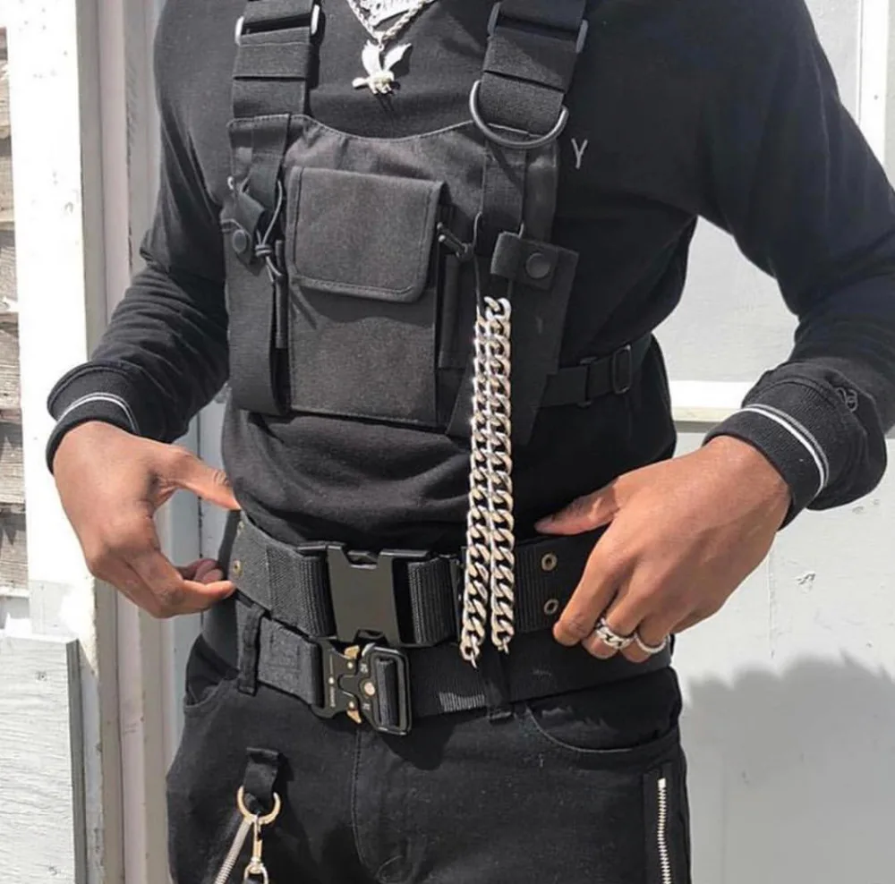 Сумка в стиле хип-хоп Kanye West Chest Rig новая модная уличная сумка через плечо на талию