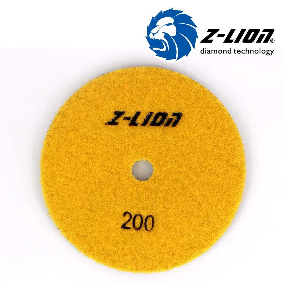 Z-LION 4&quot Copper Diamond Polishing Pads 5 Pcs 100mm Grinding Wheel Stone Granite Concrete Marble Surface Disks | Инструменты
