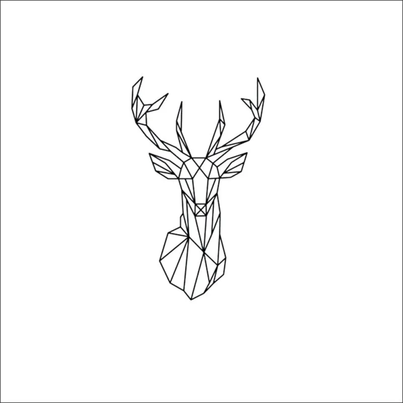 Новый Дизайн 2016 голова оленя в геометрическом стиле Наклейки на стены геометрия