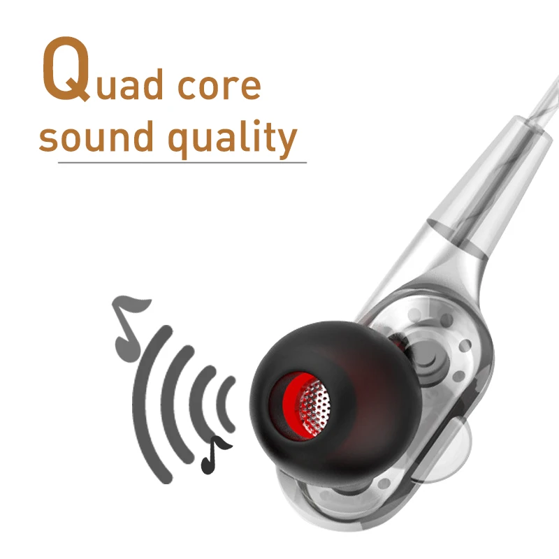 Проводные наушники Overfly Heaphones с высоким басом двойной привод стерео