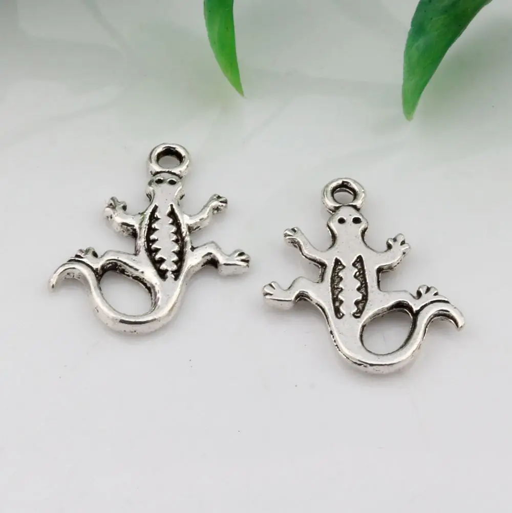 Hot ! 15pcs Zinc Alloy CUTE GECKO LIZARD Charm pendants DIY Jewelry 15 x 18 mm cv2 | Украшения и аксессуары