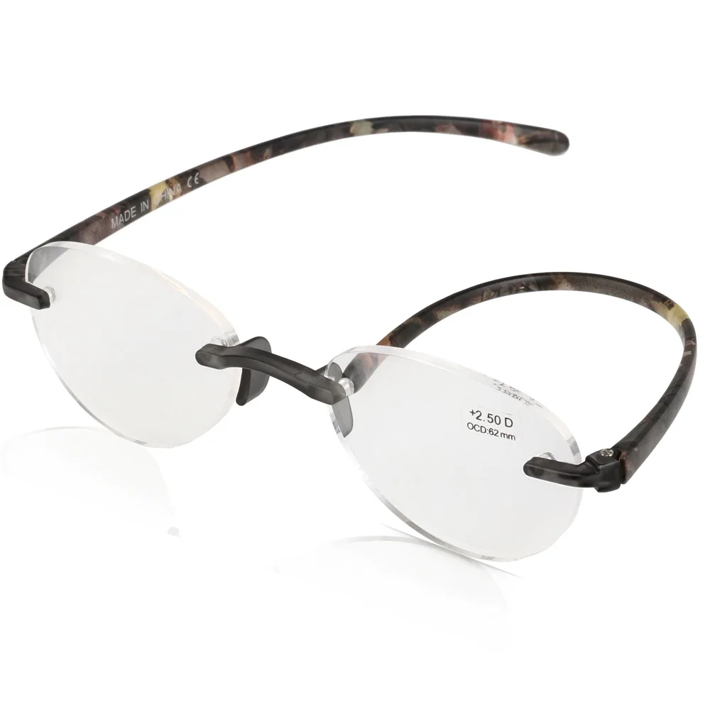 Женские прозрачные линзы TR90 в стиле ретро кошачий глаз модные очки без оправы | Женские очки для чтения -32909332088