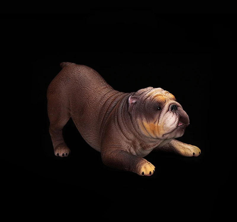 11 см модели французского бульдога коричневого цвета наклонная поза имитация