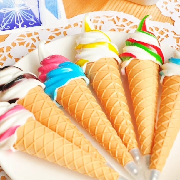 Шариковая ручка в форме цветка для мороженого 1 шт. новые канцелярские ручки