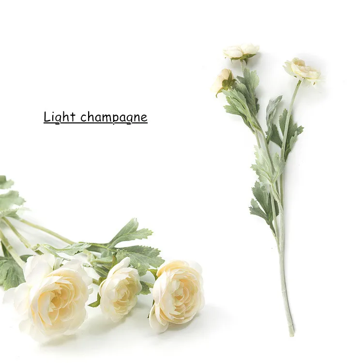 Light champagne 50 см Искусственный цветок лулиан посадки Британский маленький Лотос нордический ins домашний Рождественский Декор для DIY свадьбы Флорес искусственные - Цвет: Light champagne