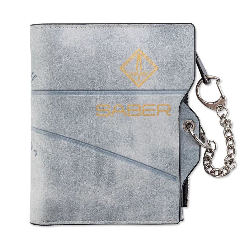 Мужской/женский короткий кошелек на молнии из искусственной кожи с принтом аниме