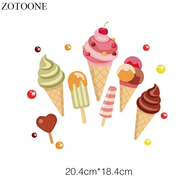 ZOTOONE Переводные термоклейкие нашивки для мороженого девушек Одежда сделай сам