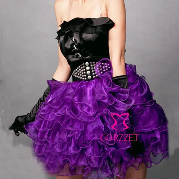 Модная мини юбка пачка с рюшами для взрослых и женщин размера плюс M XL XXL|corset for