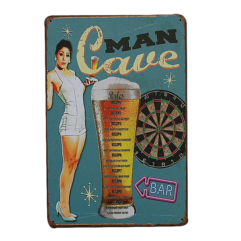 Оптовая продажа пивная тема металлическая жестяная вывеска винтажный Декор для