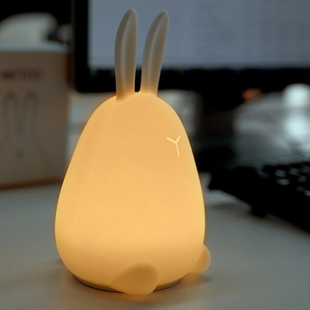 Mi Кролик Силиконовый ночник зарядка через USB красочные атмосфера ночники детей с