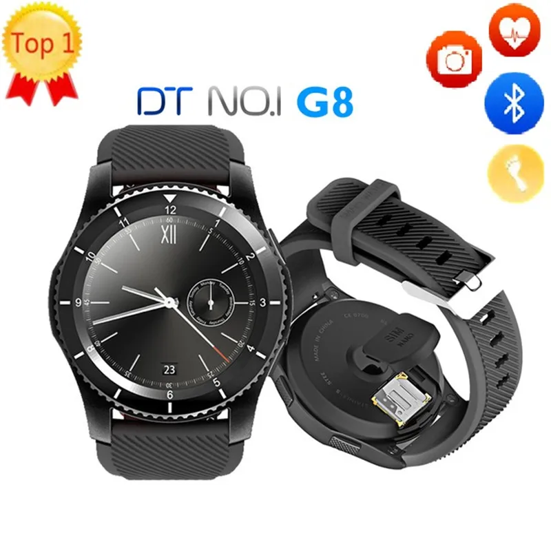 № 1 G8 Smartwatchs Bluetooth 4,0 SIM карты вызова сообщение напоминание монитор сердечного ритма умные часы для Android Apple ios
