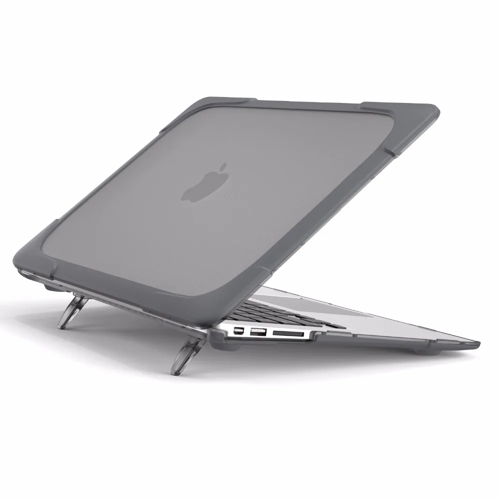 RYGOU для Macbook Air 13 11 тонкое прорезиненное покрытие чехол для Mac Book Air 11,6 13,3 дюймов [сверхмощный] Складной чехол для ноутбука с подставкой