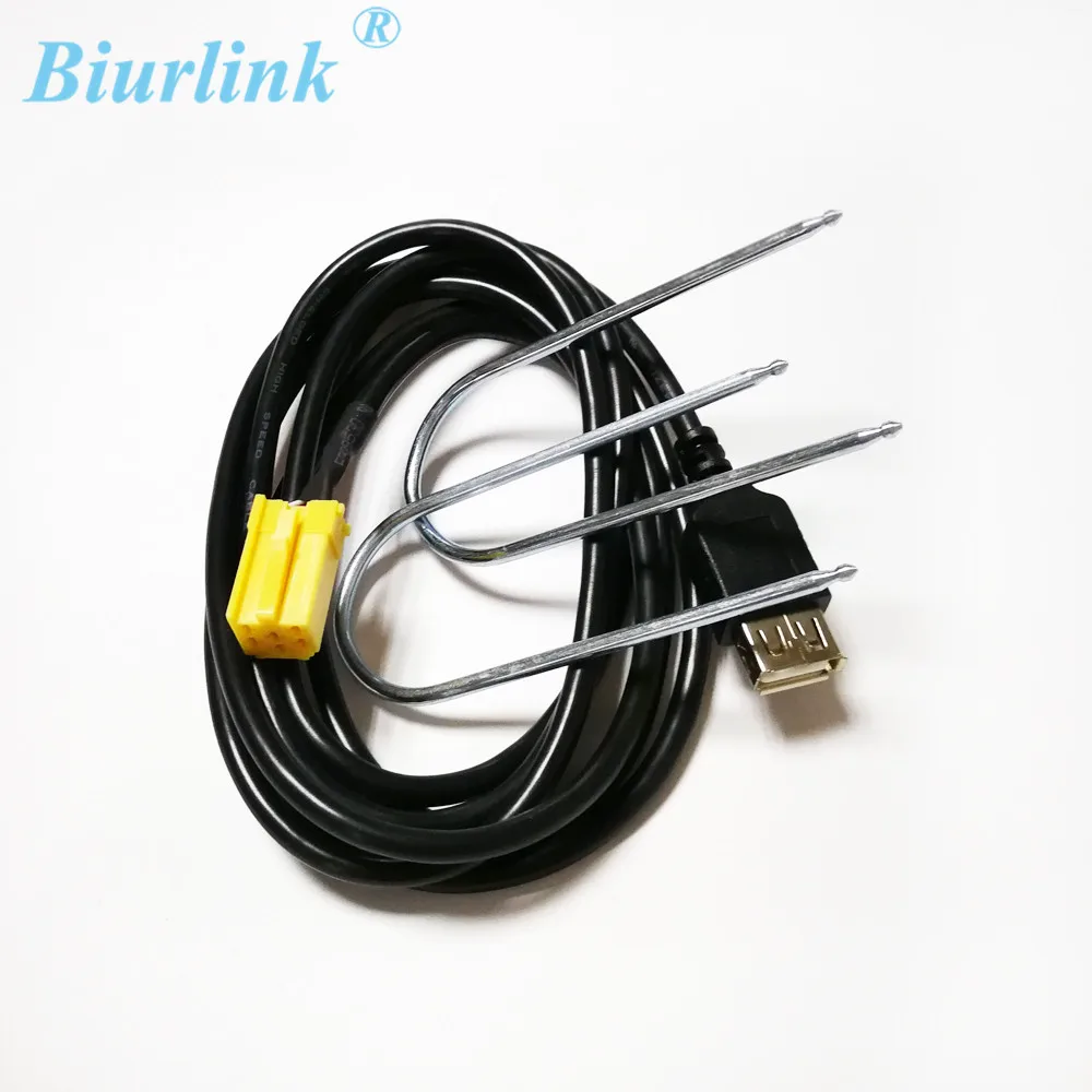 Biurlink автомобиля Радио Продлить USB кабель mini iso 6pin адаптер для Fiat Grande Punto |