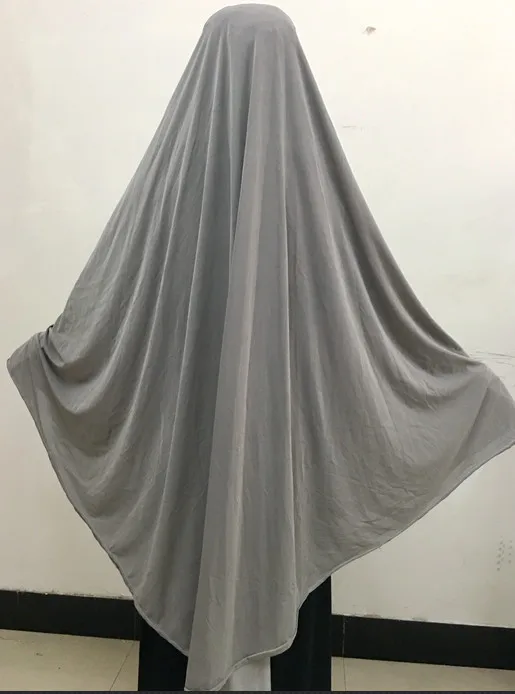 Мусульманский Хиджаб Niqaab ислам ic шарф женский ислам jilbabb шапка абайя 130 см супер длинный - Цвет: Gray