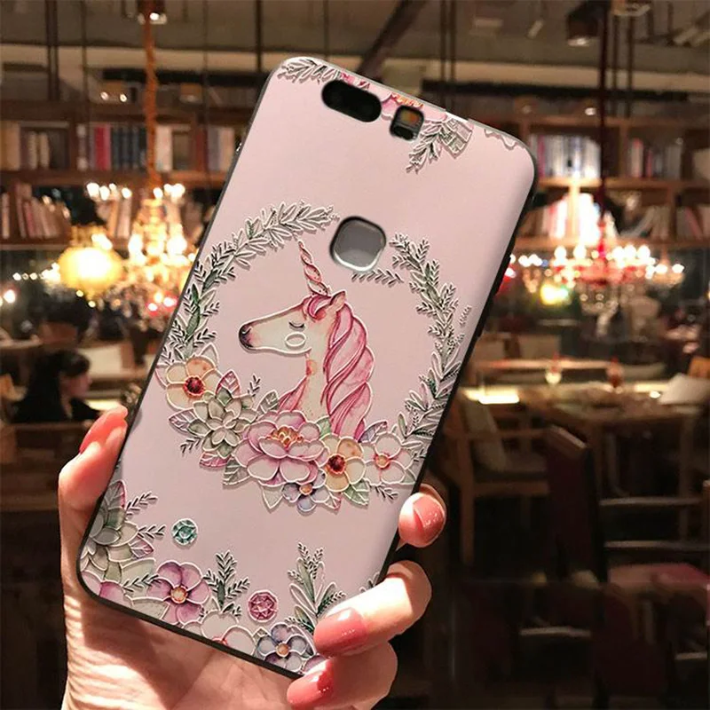 3D с тиснением и изображением единорога из термопластика чехол для huawei Y9 P Smart плюс Коврики 10 20 P30 P20 P8 P9 P10 Lite Mini Pro Nova 3i 3 Чехол - Цвет: fhuama