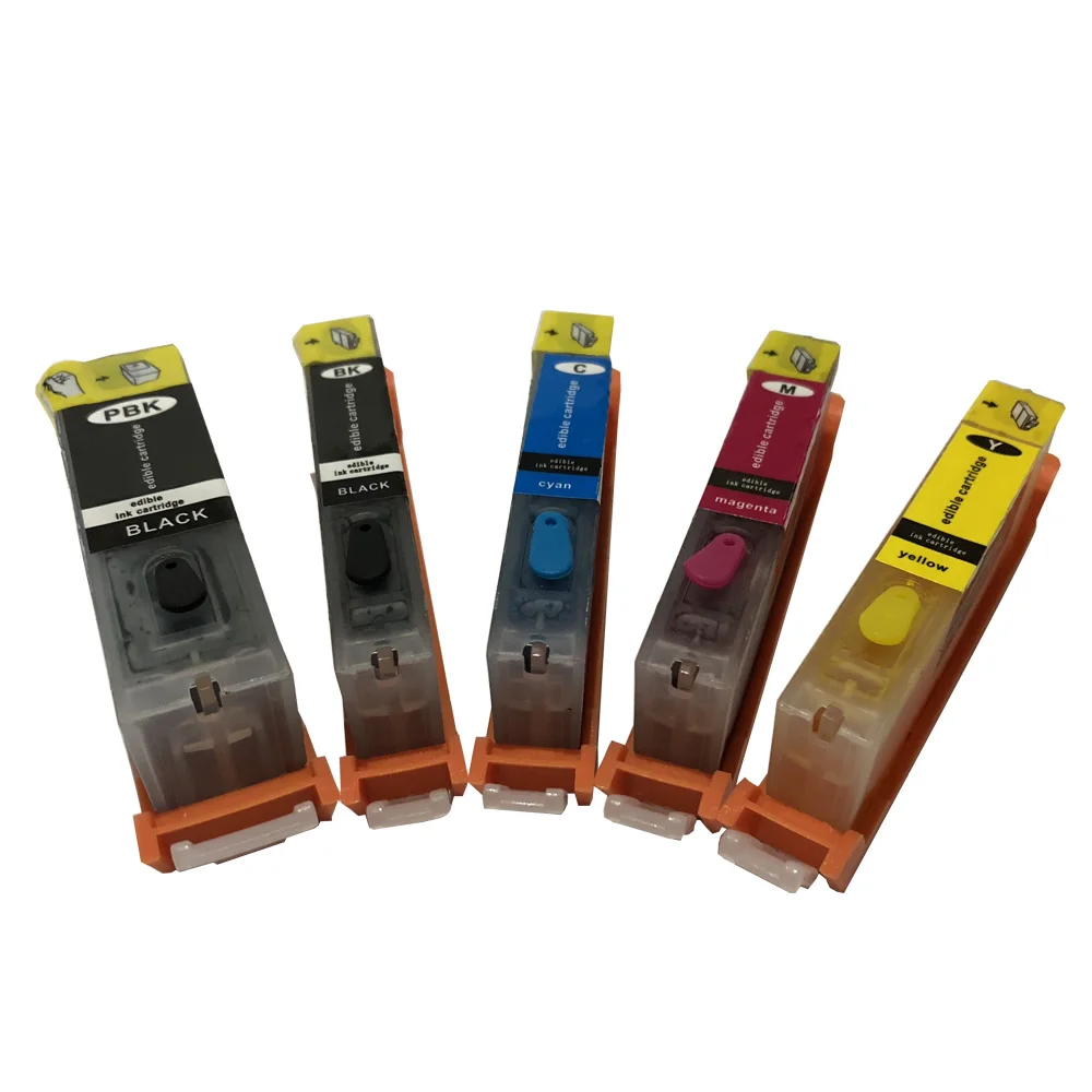 5 шт. картридж со съедобными чернилами Замена для Canon PGI 250 CLI 251 PIXMA iP7220 MG5420 MG5422 MG6320