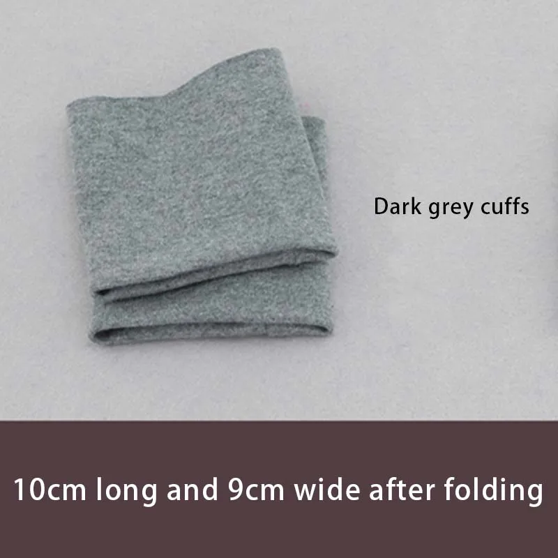 dark gray 1 пара, хлопковая трикотажная ребристая ткань, манжета из ткани для самостоятельного изготовления брюк, куртка, пальто, хлопковые эластичные мягкие запонки - Цвет: dark gray
