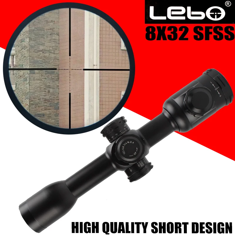 Оригинальный LEBO 8x42SFSS Тактический RiflesScope для AirRifle снайперская охотничья Оптика