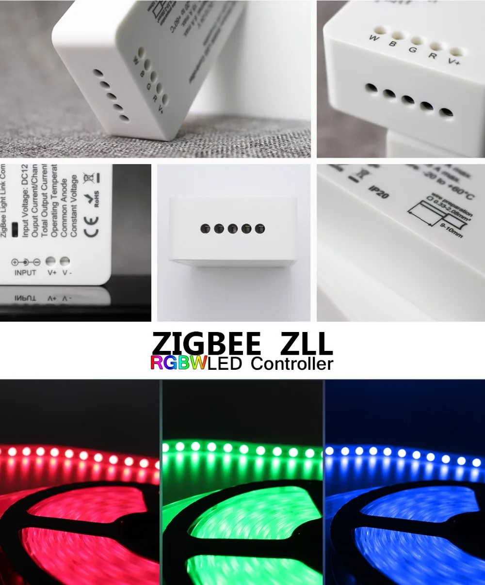 DC12-24V ZIGBEE RGBW светодиодный пульт управления ZLL приложение для смартфона Amazon alexa Голосовое управление для красочных RGBW светодиодные ленты лента