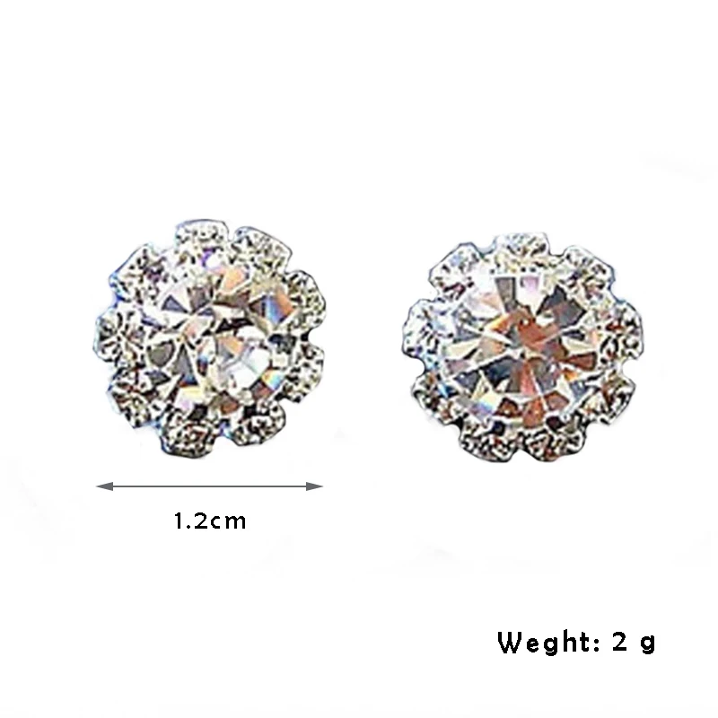 Женские сережки гвоздики Mossovy серьги из циркона в Корейском стиле с цветами