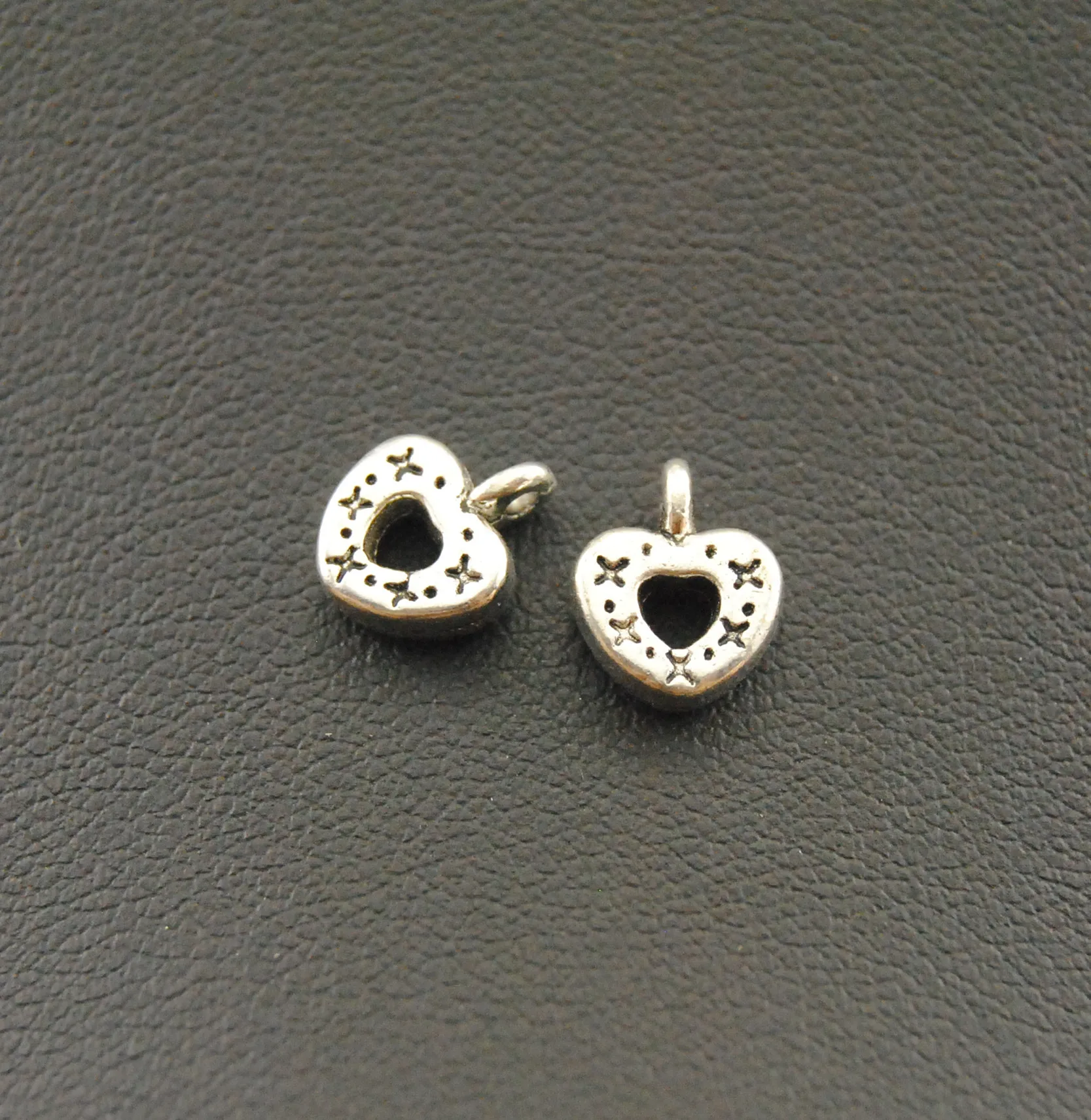 15 шт серебряный цвет мини любовное Сердце Подвески ручной работы подвески