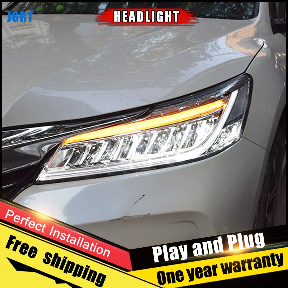 2 шт. светодиодный льные светодиодные фары для Honda Accord 2016|headlights for|h7 hidxenon lens |