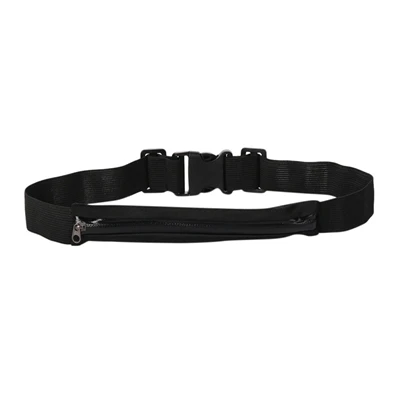 Black Mnycxen Waist Pack Men Women Double Pocket Waterproof Phone Belt PU Small Bag For Traveling Running Sport Fanny Pack A20 - Color: Black