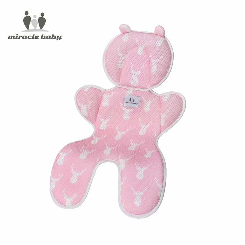Pink deer head Подушка для детской коляски, подушка для новорожденного автомобиля, подушка для сиденья, подкладка для коляски, коврик для стульев, постельные принадлежности, матрас, защита шеи - Цвет: Pink deer head