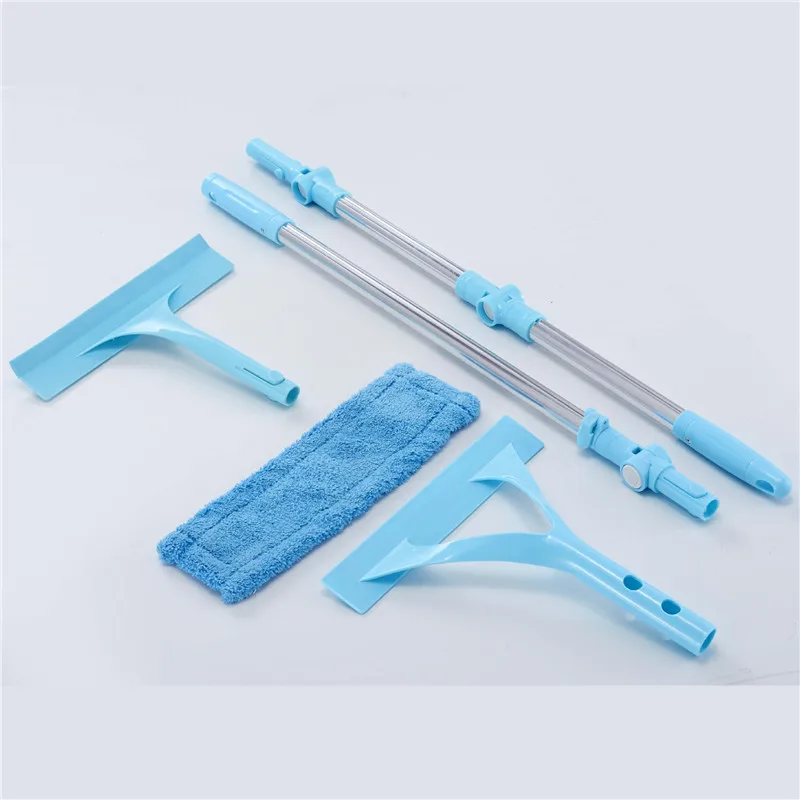 blue Телескопическая Многоуровневая Чистящая губка для стекла, моющая щетка для мытья окон, щетка для пыли, легко Чистящая окна - Цвет: blue