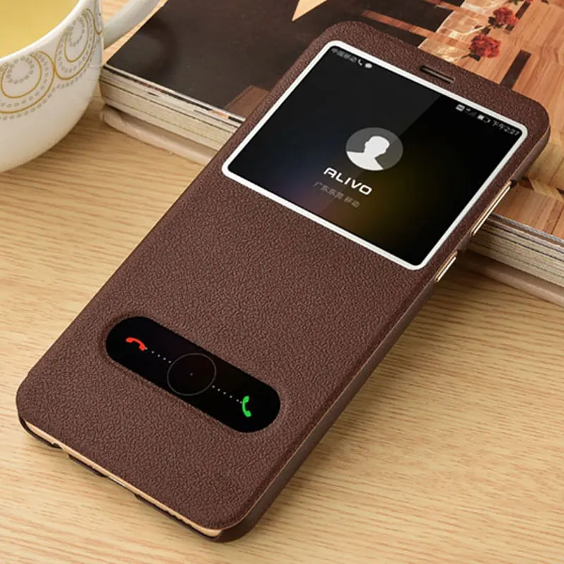 For Huawei Honor 7X Case 5.93" Luxury View Window Book Stand Flip Case For Huawei Honor 7X Cover PU Leather BND-L21 Phone Cases