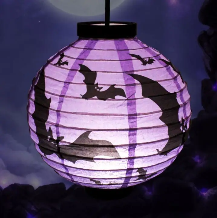 TECHOME фонарь на Хэллоуин светодиодный бумажный тыква подвесной сделай сам