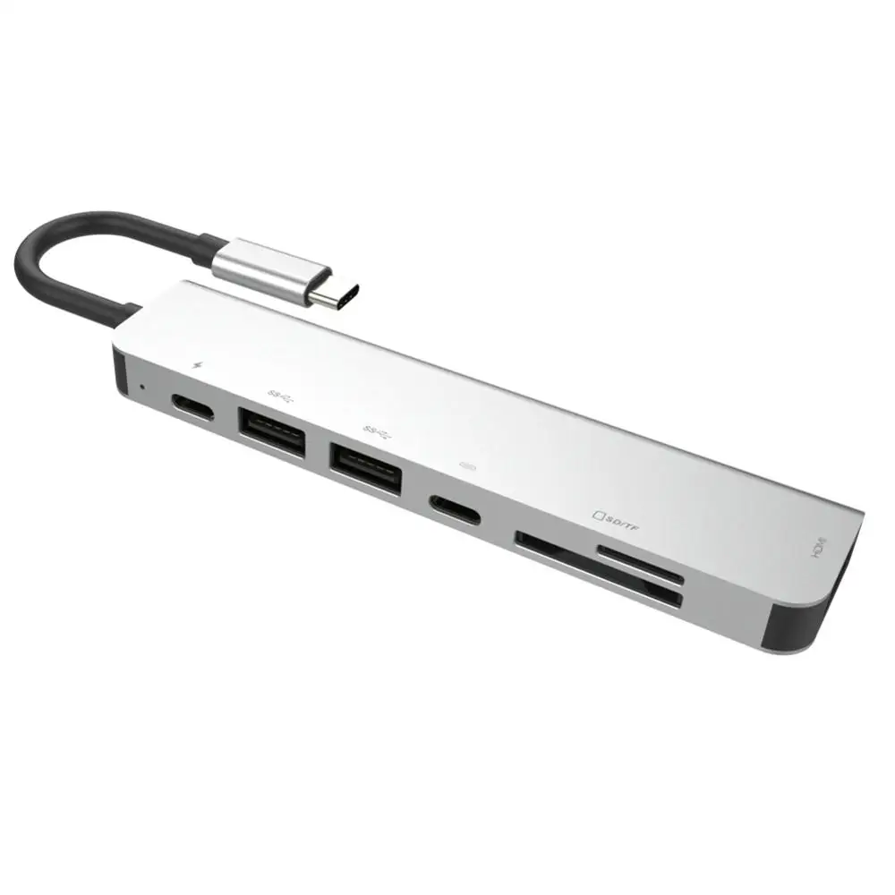 USB C концентратор 9 в 1 адаптер для Ethernet HDMI данных/PD Зарядка 3 Usb 0 SD/TF кардридер/3 5 мм