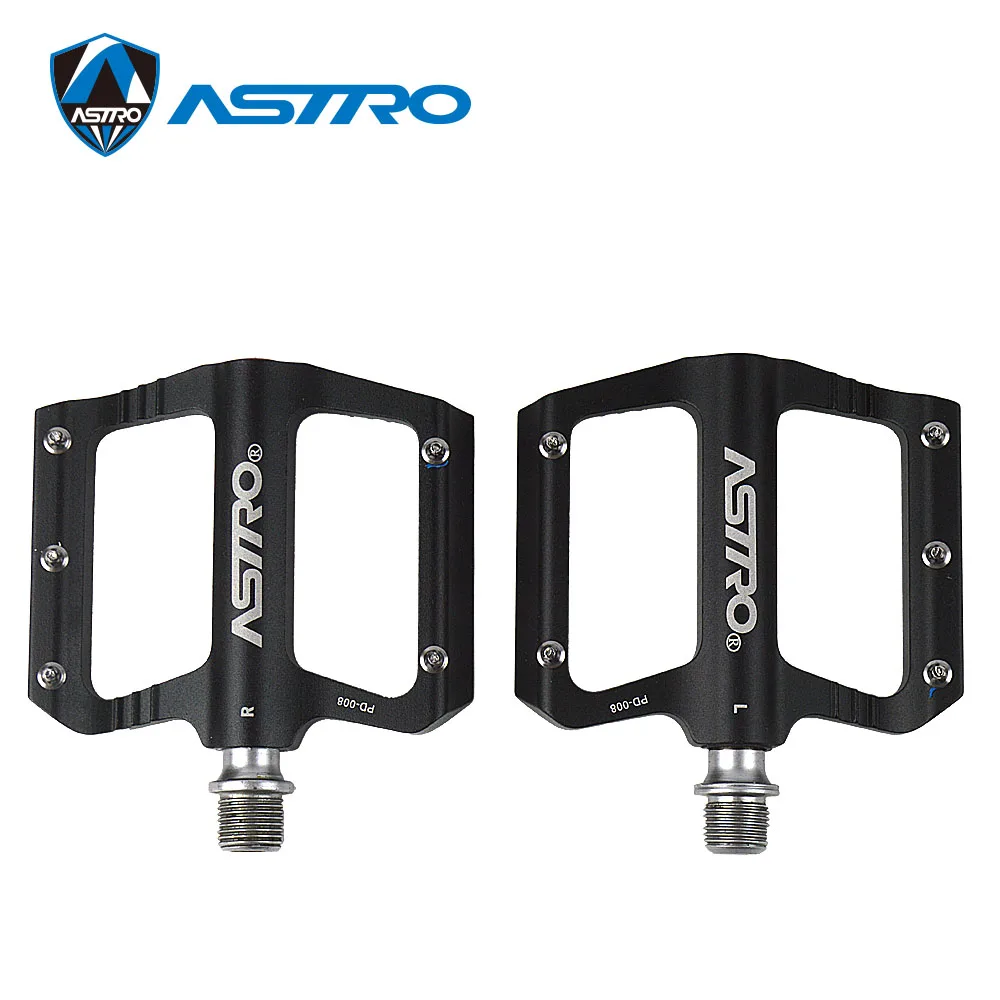 Педали велосипедные из сплава ASTRO для горного велосипеда Нескользящие с плоской