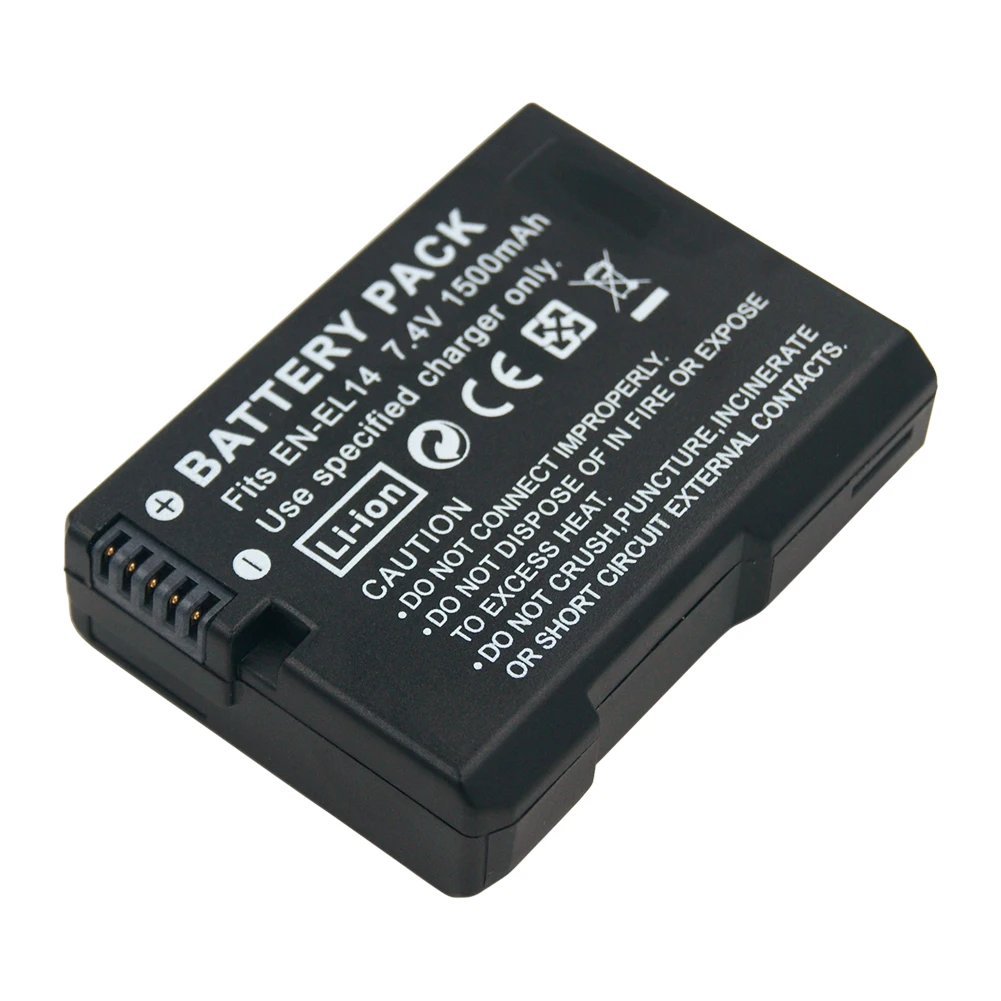 EN EL14 enel14 Аккумулятор для камеры 7 4 В 1500 мАч Li Ion Nikon D3100 D3200 D5100 D5200 D5300 P7100 P7800|Цифровые