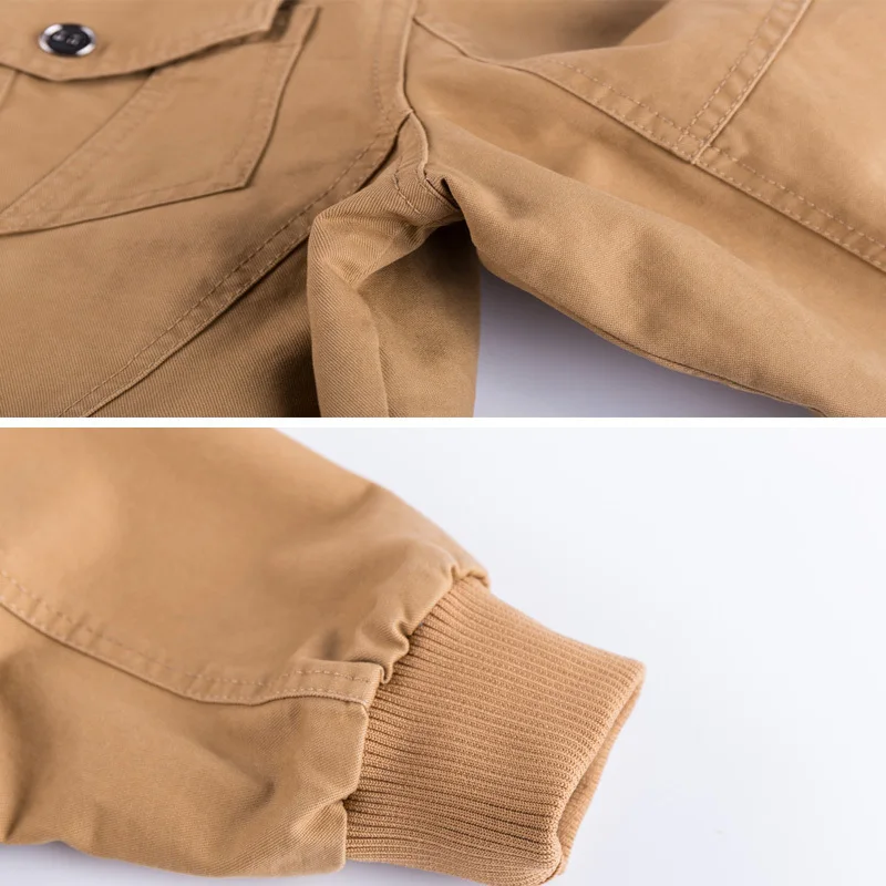 Мужская хлопковая куртка в стиле милитари однотонная тактическая куртка-пилот