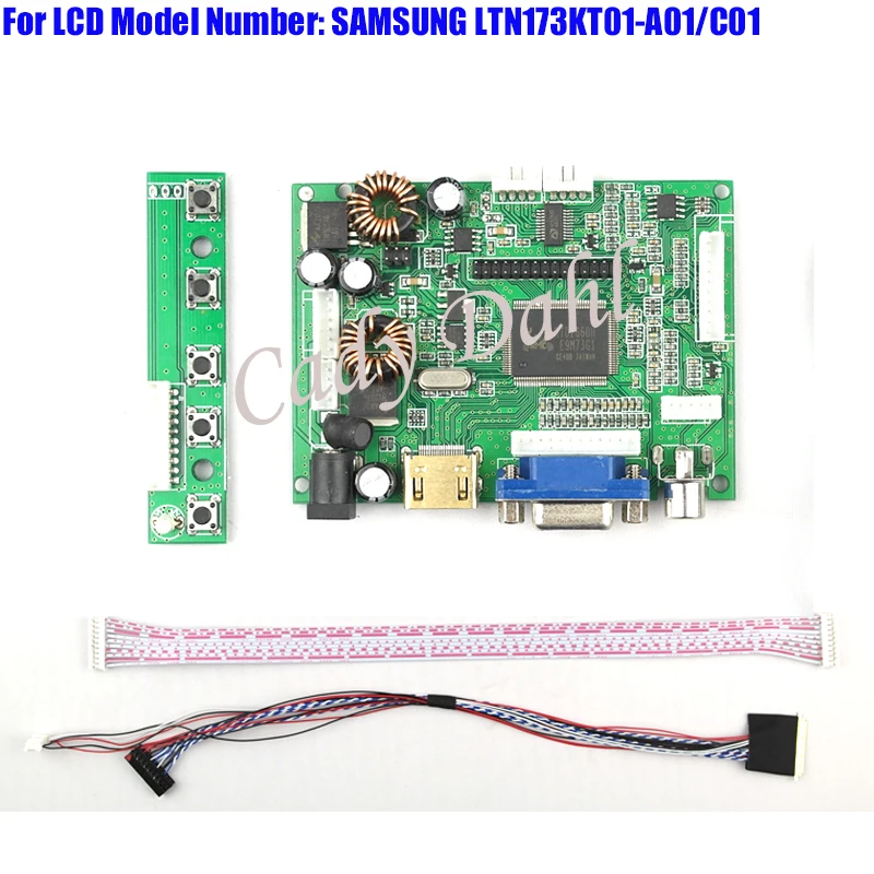 Плата аудио и видеоконтроллера HDMI VGA 2AV + 40 контактный Комплект кабелей Lvds ДЛЯ