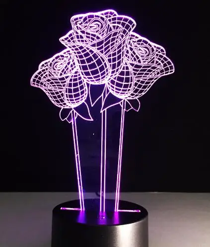 Love 6 Подарки на день Святого Валентина, большое ожерельес 3D лампа светодиодный Ночной светильник 7 цветов Настольная лампа домашний Декор лампа сенсорный Сенсор светодиодный потолочный для жены подарок Прямая поставка - Испускаемый цвет: Love 6