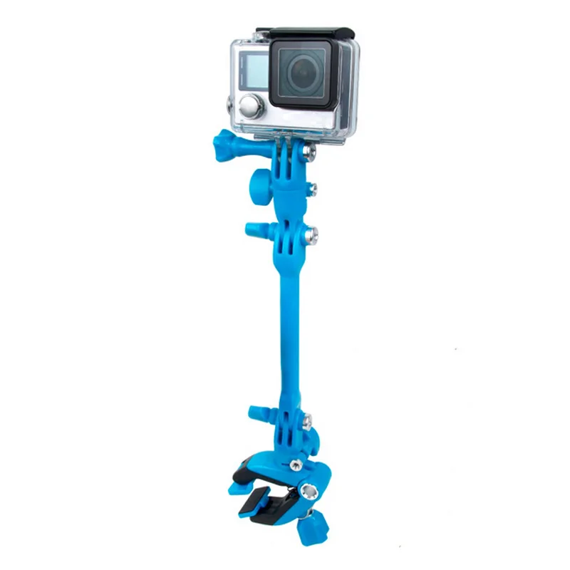 Blue Регулируемый инструмент музыка монтажное крепление для GoPro Hero 5 3 4 SJCAM Yi 4 k H9 Камера Go Pro Гитары Барабаны Mic стоит держатель - Цвет: Blue