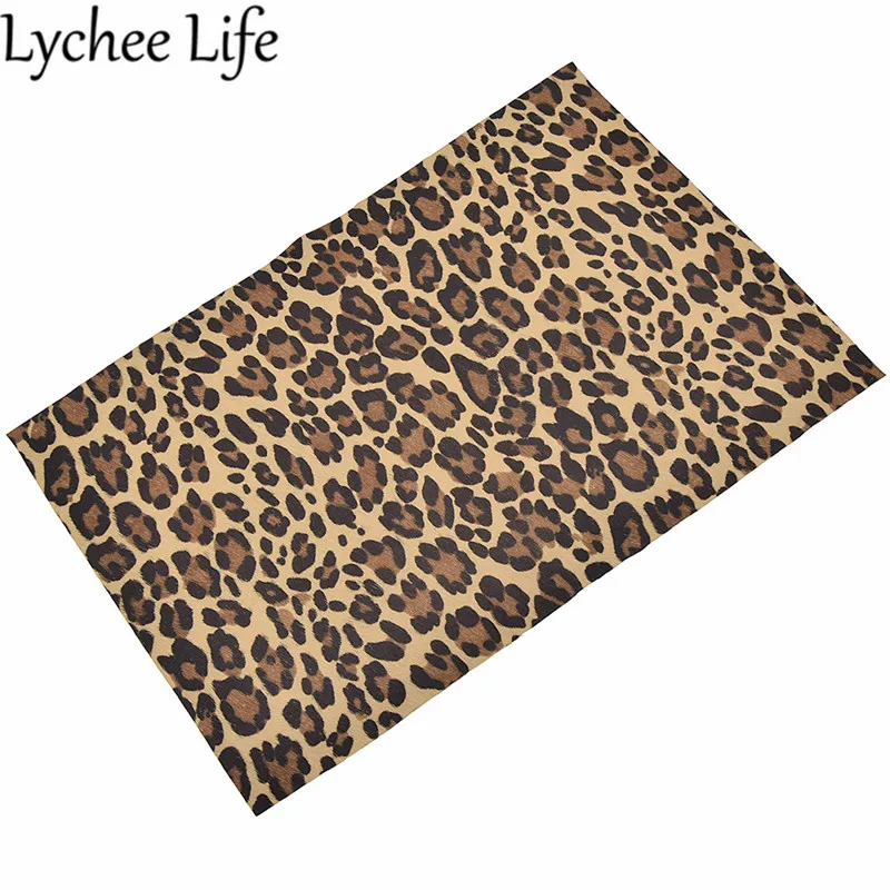 Lychee жизнь Леопард Искусственная кожа ткань PU A4 29x21 см Ткань DIY Современная домашняя одежда из текстиля швейная ткань аксессуары