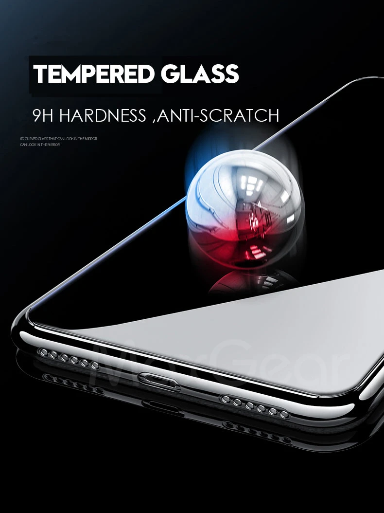 Магнитный адсорбционный чехол MaxGear для iPhone X 8 PLUS 7 6 6S Plus из закаленного стекла с