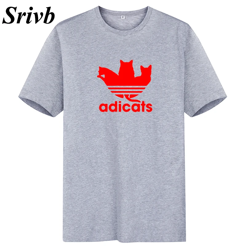 Srivb Adicats Летняя женская футболка Топы Camiseta Mujer плюс Размер Хлопковая футболка женская забавная футболка с принтом Kawaii