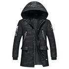 Зимняя мужская куртка размера плюс 4XL-9XL, длинная мужская куртка Softshell, дешевая пуховая куртка, парки с капюшоном, ветровка, зимняя Холодная куртка WU74