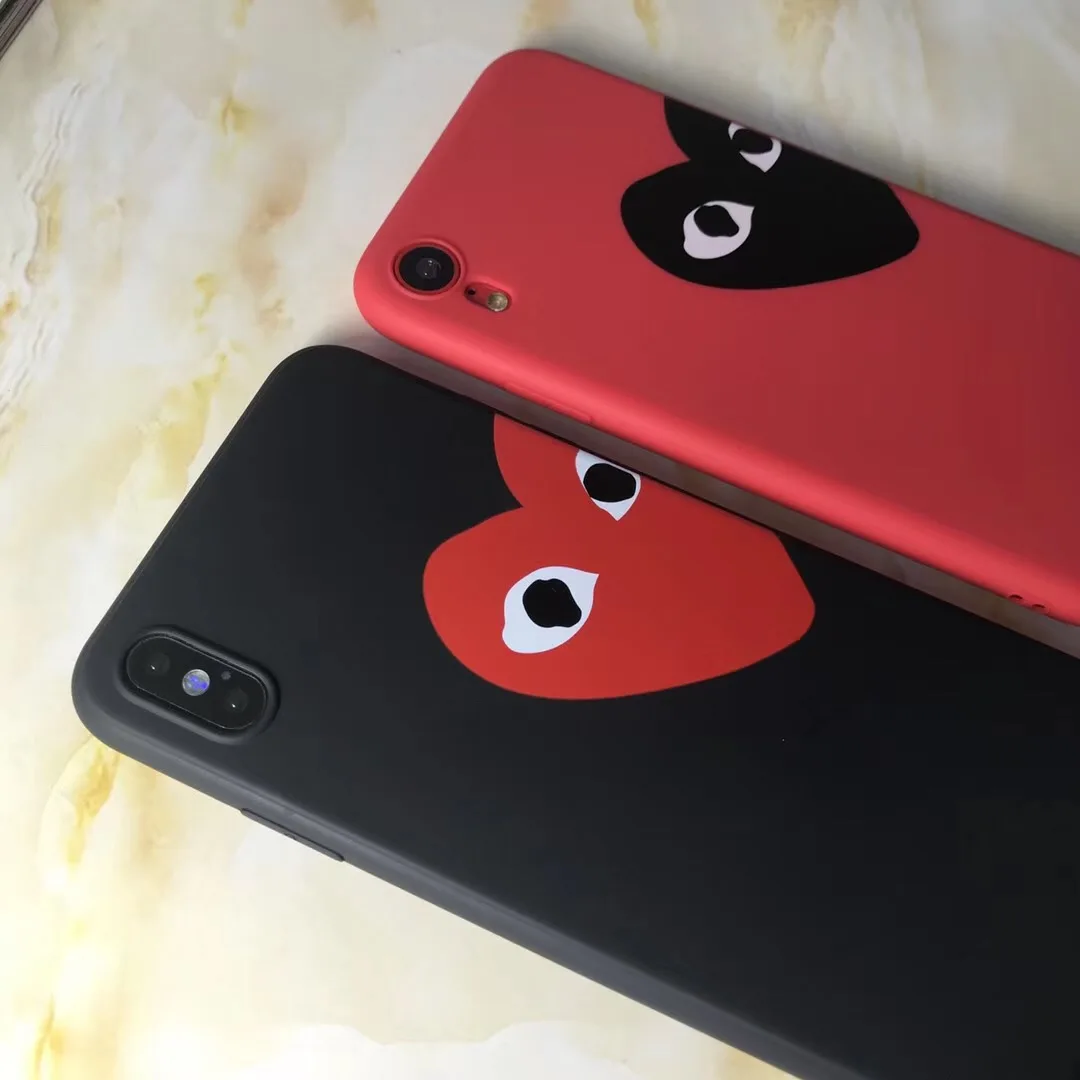 Световой Commes des garcons игра CDG Японии чехол для телефона iPhone 6 6S 7 8 Plus X xs max xr Мягкий