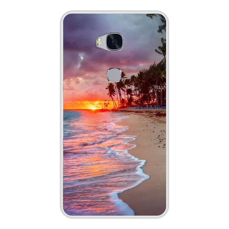 Чехол на заднюю панель для huawei Honor 5X X5 GR5 kiw-l21 5," чехол для телефона из ТПУ для huawei Honor 5 X 5x KIW-L21 силиконовый чехол s - Цвет: Слоновая кость