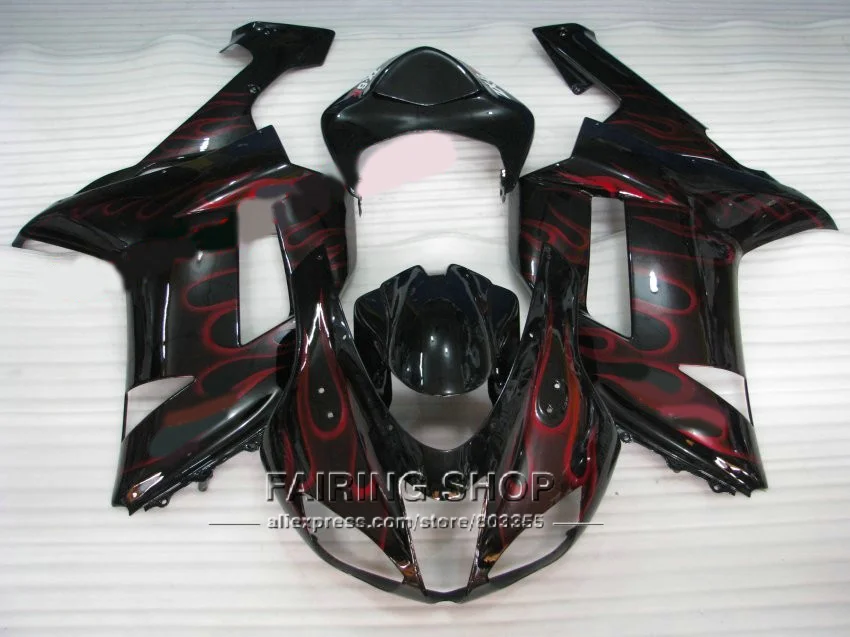 Zx6r 2008 08 07 2007 обтекатель комплект для Kawasaki ninja (литья под давлением) литьем