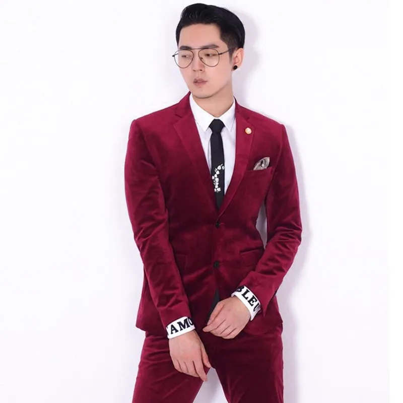 2017 бархатные Мужские костюмы на заказ смокинги для жениха модный смокинг тонкий